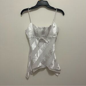 Vintage Y2K Coquette Fairycore Women’s white babydoll camisole tank top